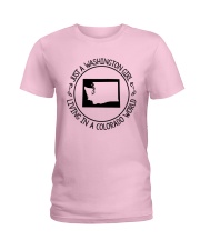 WASHINGTON GIRL LIVING IN COLORADO WORLD Ladies T-Shirt thumbnail