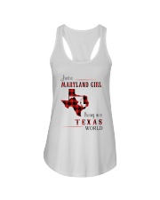 MARYLAND GIRL LIVING IN TEXAS WORLD Ladies Flowy Tank tile