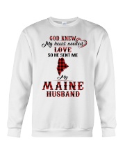 He Sent Me My Maine Husband Crewneck Sweatshirt tile