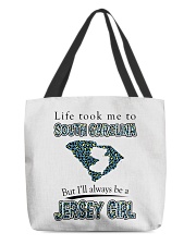 JERSEY GIRL LIFE TOOK TO SOUTH CAROLINA All-Over Tote tile