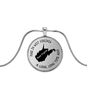 MADE IN WEST VIRGINIA A LONG LONG TIME AGO Metallic Circle Necklace front