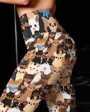 Chihuahua Faces, Gift For Chihuahua Lovers High Waist Leggings aos-high-waist-leggings-lifestyle-41