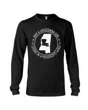 LOUISIANA GIRL LIVING IN MISSISSIPPI WORLD Long Sleeve Tee thumbnail