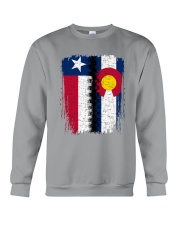 LIVING IN COLORADO WITH TEXAS ROOTS Crewneck Sweatshirt thumbnail