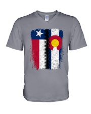LIVING IN COLORADO WITH TEXAS ROOTS V-Neck T-Shirt thumbnail