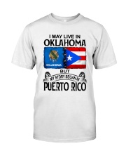 LIVE IN OKLAHOMA BEGAN IN PUERTO RICO Classic T-Shirt tile