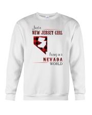JERSEY GIRL LIVING IN NEVADA WORLD Crewneck Sweatshirt tile