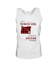 HAWAII GIRL LIVING IN OREGON WORLD Unisex Tank thumbnail