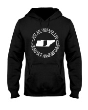 INDIANA GIRL LIVING IN TENNESSEE WORLD Hooded Sweatshirt front