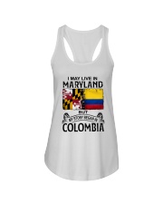 LIVE IN MARYLAND BEGAN IN COLOMBIA Ladies Flowy Tank tile
