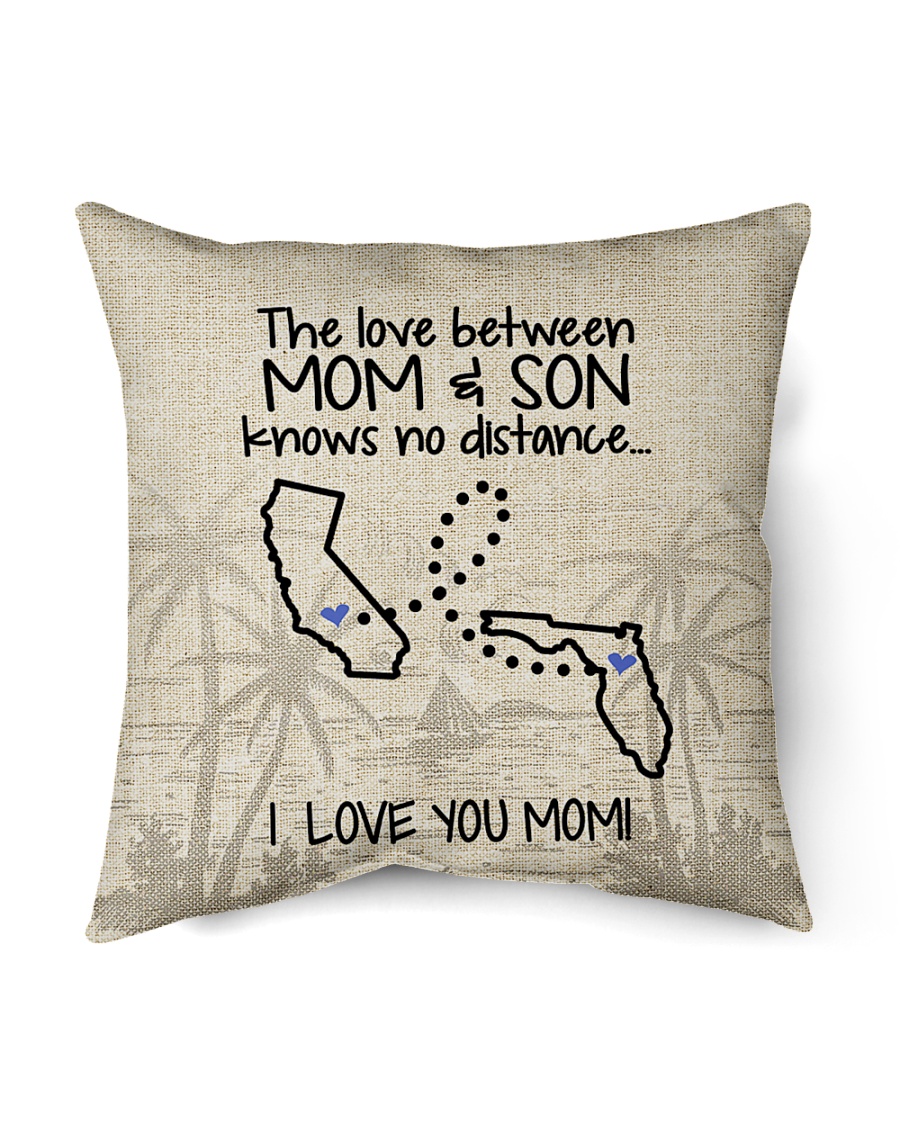 FLORIDA CALIFORNIA THE LOVE MOM AND SON Indoor Pillow - 16” x 16”