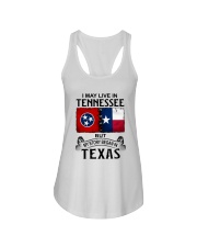 LIVE IN TENNESSEE BEGAN IN TEXAS Ladies Flowy Tank thumbnail