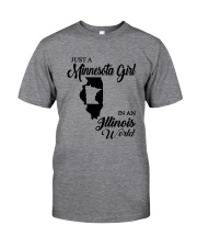 JUST A MINNESOTA GIRL IN AN ILLINOIS WORLD Classic T-Shirt thumbnail