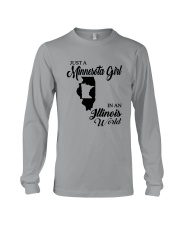 JUST A MINNESOTA GIRL IN AN ILLINOIS WORLD Long Sleeve Tee thumbnail