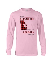 MARYLAND GIRL LIVING IN GEORGIA WORLD Long Sleeve Tee tile