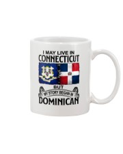 LIVE IN CONNECTICUT BEGAN IN DOMINICAN Mug tile
