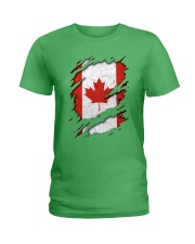 Canada Flag Torn Ladies T-Shirt tile