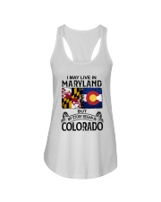 LIVE IN MARYLAND BEGAN IN COLORADO Ladies Flowy Tank tile