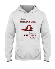 INDIANA GIRL LIVING IN VIRGINIA WORLD Hooded Sweatshirt thumbnail