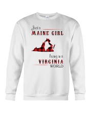 MAINE GIRL LIVING IN VIRGINIA WORLD Crewneck Sweatshirt tile