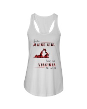 MAINE GIRL LIVING IN VIRGINIA WORLD Ladies Flowy Tank tile