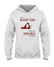 MAINE GIRL LIVING IN VIRGINIA WORLD Hooded Sweatshirt tile