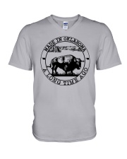 MADE IN OKLAHOMA A LONG TIME AGO V-Neck T-Shirt tile
