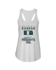 MINNESOTA GIRL LIFE TOOK TO KANSAS Ladies Flowy Tank tile