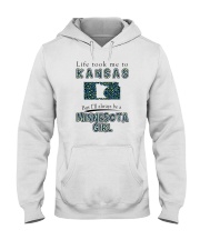 MINNESOTA GIRL LIFE TOOK TO KANSAS Hooded Sweatshirt tile