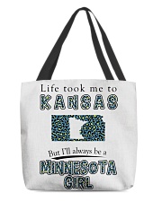 MINNESOTA GIRL LIFE TOOK TO KANSAS All-Over Tote tile