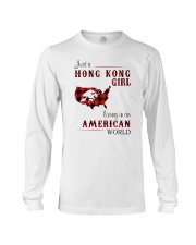 HONG KONG GIRL LIVING IN AMERICAN WORLD Long Sleeve Tee tile