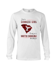 GEORGIA GIRL LIVING IN SOUTH CAROLINA WORLD Long Sleeve Tee tile