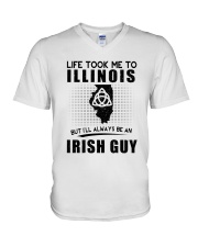 IRISH GUY LIFE TOOK TO ILLINOIS V-Neck T-Shirt thumbnail