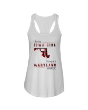 IOWA GIRL LIVING IN MARYLAND WORLD Ladies Flowy Tank thumbnail
