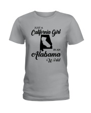 JUST A CALIFORNIA GIRL IN AN ALABAMA WORLD Ladies T-Shirt front