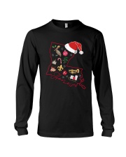 Louisiana Map Outline Christmas Long Sleeve Tee tile