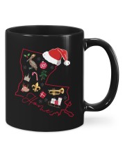 Louisiana Map Outline Christmas Mugs tile