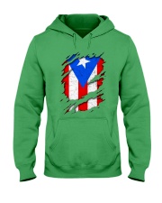 Puerto Rico Flag Torn Hooded Sweatshirt tile