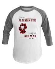 ALBANIAN GIRL LIVING IN GERMAN WORLD Baseball Tee tile