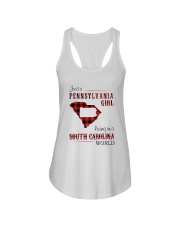 PENNSYLVANIA GIRL LIVING IN SOUTH CAROLINA WORLD Ladies Flowy Tank thumbnail