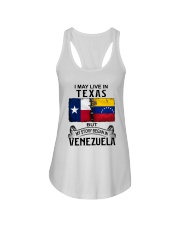 LIVE IN TEXAS BEGAN IN VENEZUELA Ladies Flowy Tank tile