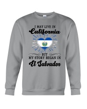 LIVE IN CALIFORNIA BEGAN IN EL SALVADOR HEART Crewneck Sweatshirt thumbnail