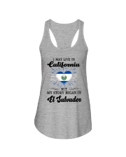 LIVE IN CALIFORNIA BEGAN IN EL SALVADOR HEART Ladies Flowy Tank thumbnail
