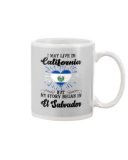 LIVE IN CALIFORNIA BEGAN IN EL SALVADOR HEART Mug thumbnail