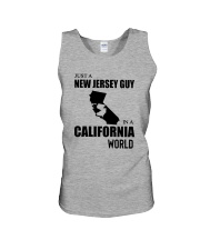 JUST A NEW JERSEY GUY IN A CALIFORNIA WORLD Unisex Tank thumbnail