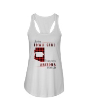IOWA GIRL LIVING IN ARIZONA WORLD Ladies Flowy Tank thumbnail