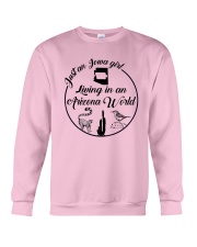 JUST AN IOWA GIRL LIVING IN AN ARIZONA WORLD Crewneck Sweatshirt thumbnail