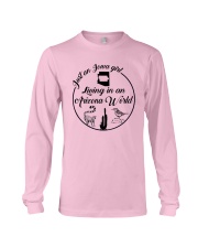 JUST AN IOWA GIRL LIVING IN AN ARIZONA WORLD Long Sleeve Tee thumbnail
