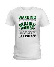 Never Argue With Maine Women Ladies T-Shirt tile