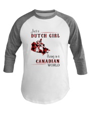 DUTCH GIRL LIVING IN CANADIAN WORLD Baseball Tee tile